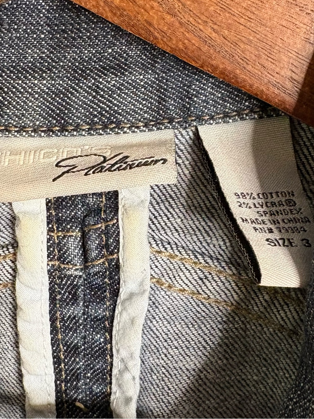 Chico’s Platinum Denim Vest 3 XL Button Front Sleeveless Jean Vest Dark Wash - Picture 3 of 11